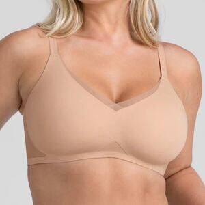 Honeylove Crossover Bra Size 1X Liftwear Neutral Nude Beige Adjustable Essential